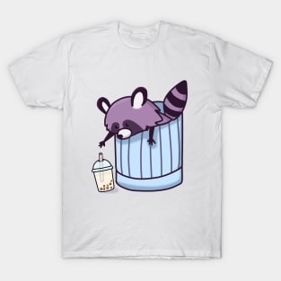 Little Racoon Loves Boba! T-Shirt